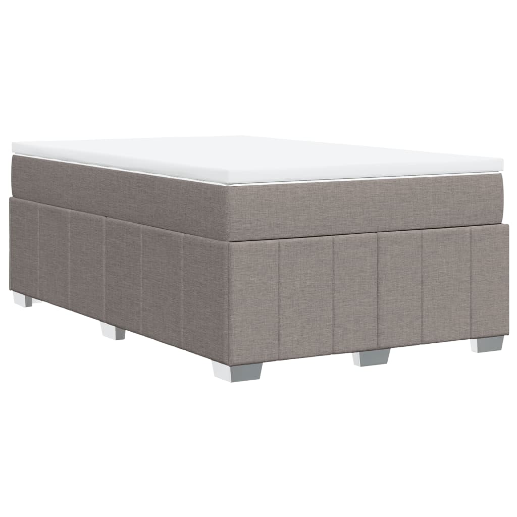 Boxspring met matras stof taupe 120x200 cm