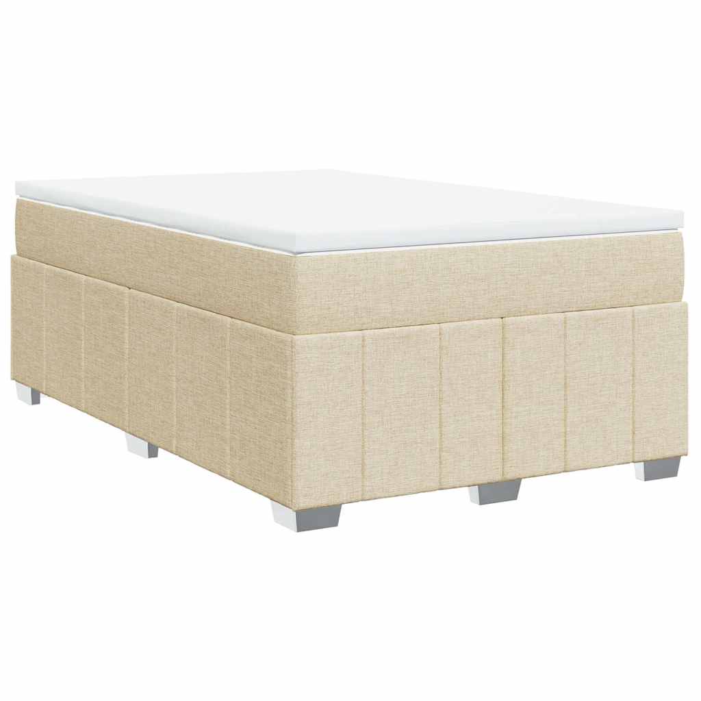 Boxspring met matras stof crèmekleurig 120x200 cm is nu te koop bij PeponiXL, paradijselijk wonen!