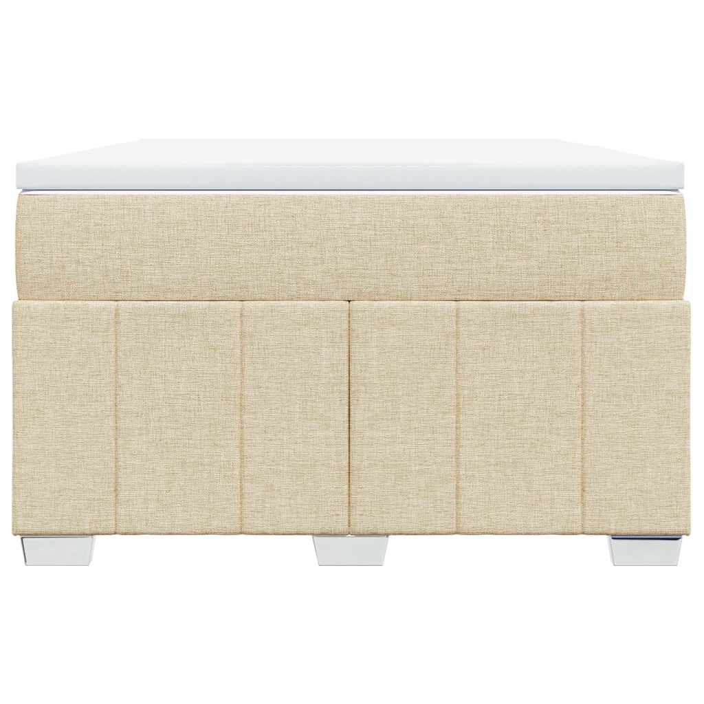 Boxspring met matras stof crèmekleurig 120x200 cm is nu te koop bij PeponiXL, paradijselijk wonen!