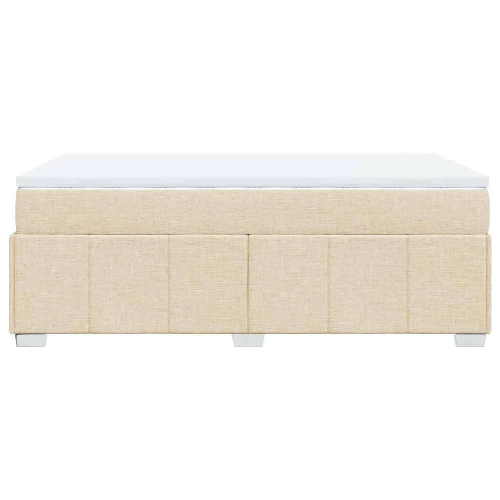 Boxspring met matras stof crèmekleurig 120x200 cm is nu te koop bij PeponiXL, paradijselijk wonen!