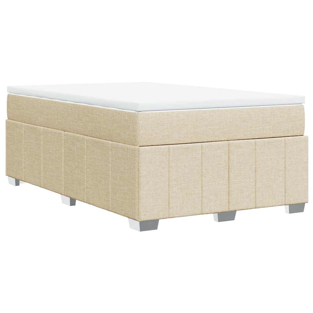 Boxspring met matras stof crèmekleurig 120x200 cm is nu te koop bij PeponiXL, paradijselijk wonen!
