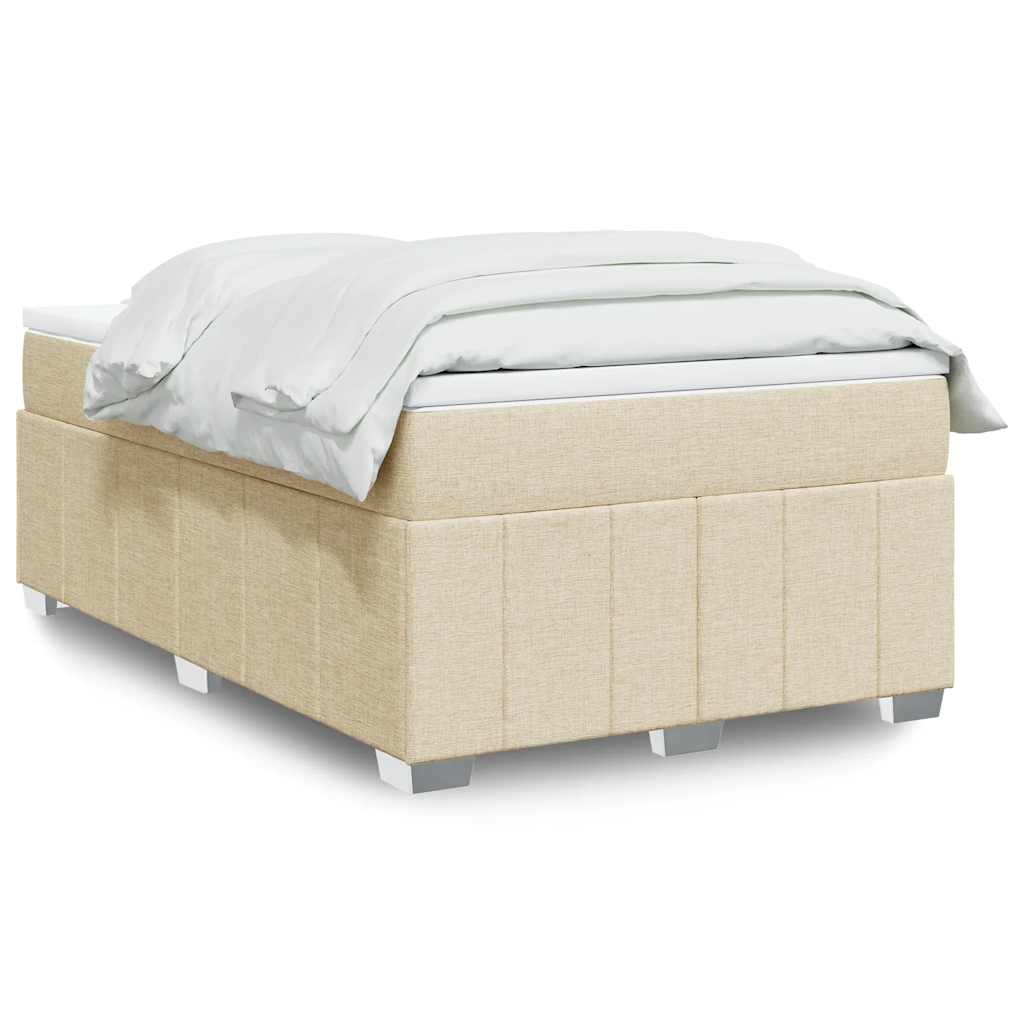 Boxspring met matras stof crèmekleurig 120x200 cm is nu te koop bij PeponiXL, paradijselijk wonen!