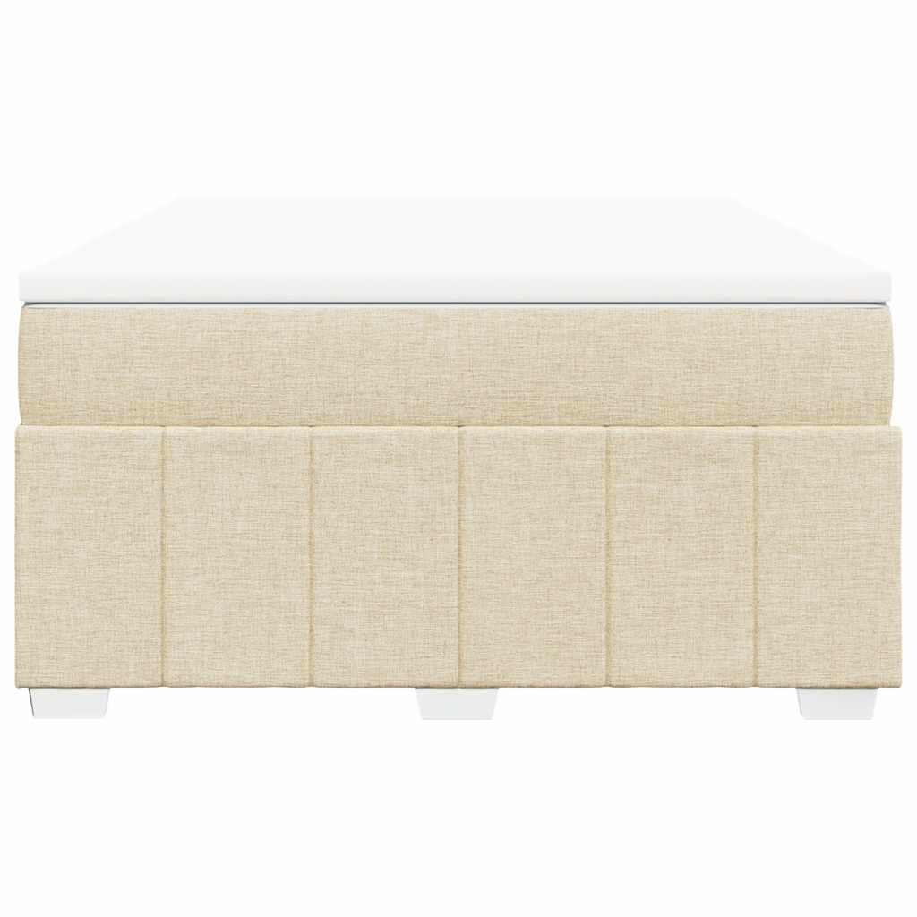 Boxspring met matras stof crèmekleurig 140x190 cm is nu te koop bij PeponiXL, paradijselijk wonen!