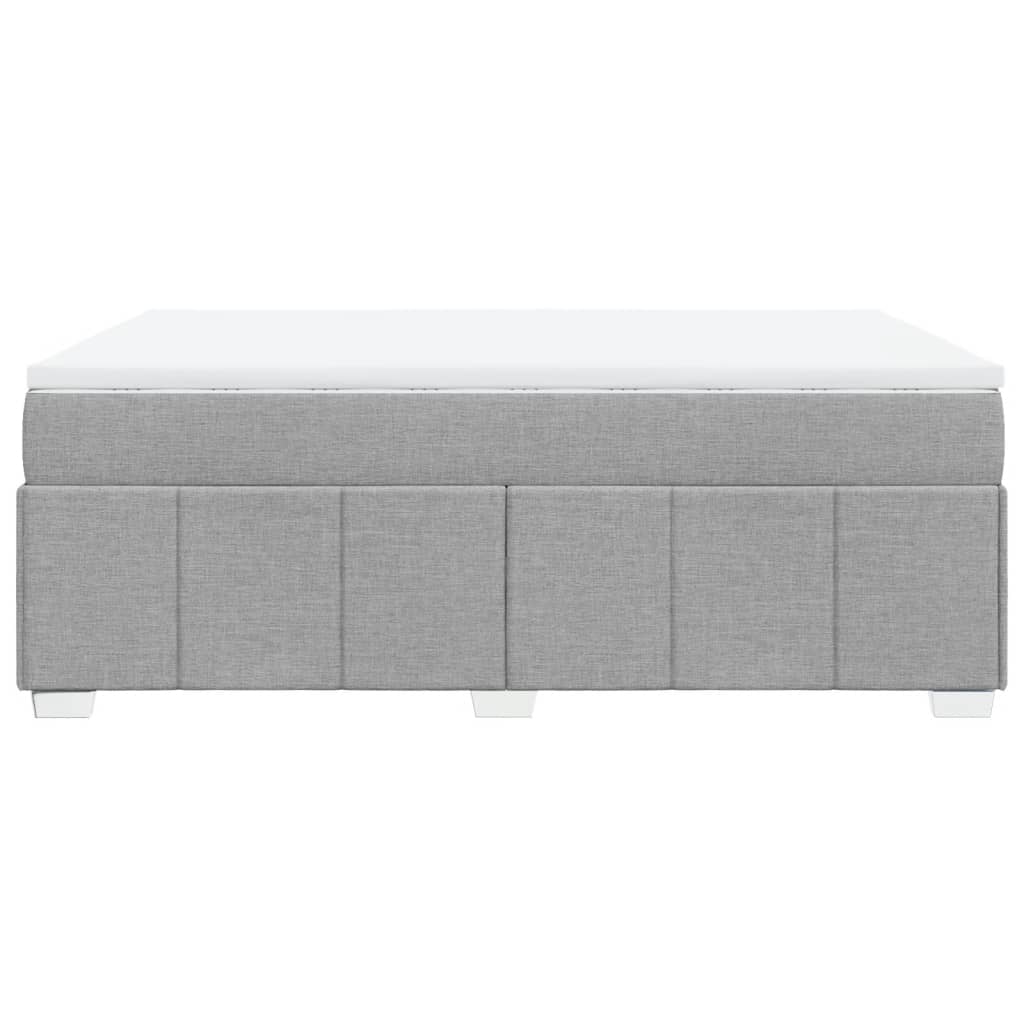 Boxspring met matras stof lichtgrijs 140x200 cm is nu te koop bij PeponiXL, paradijselijk wonen!
