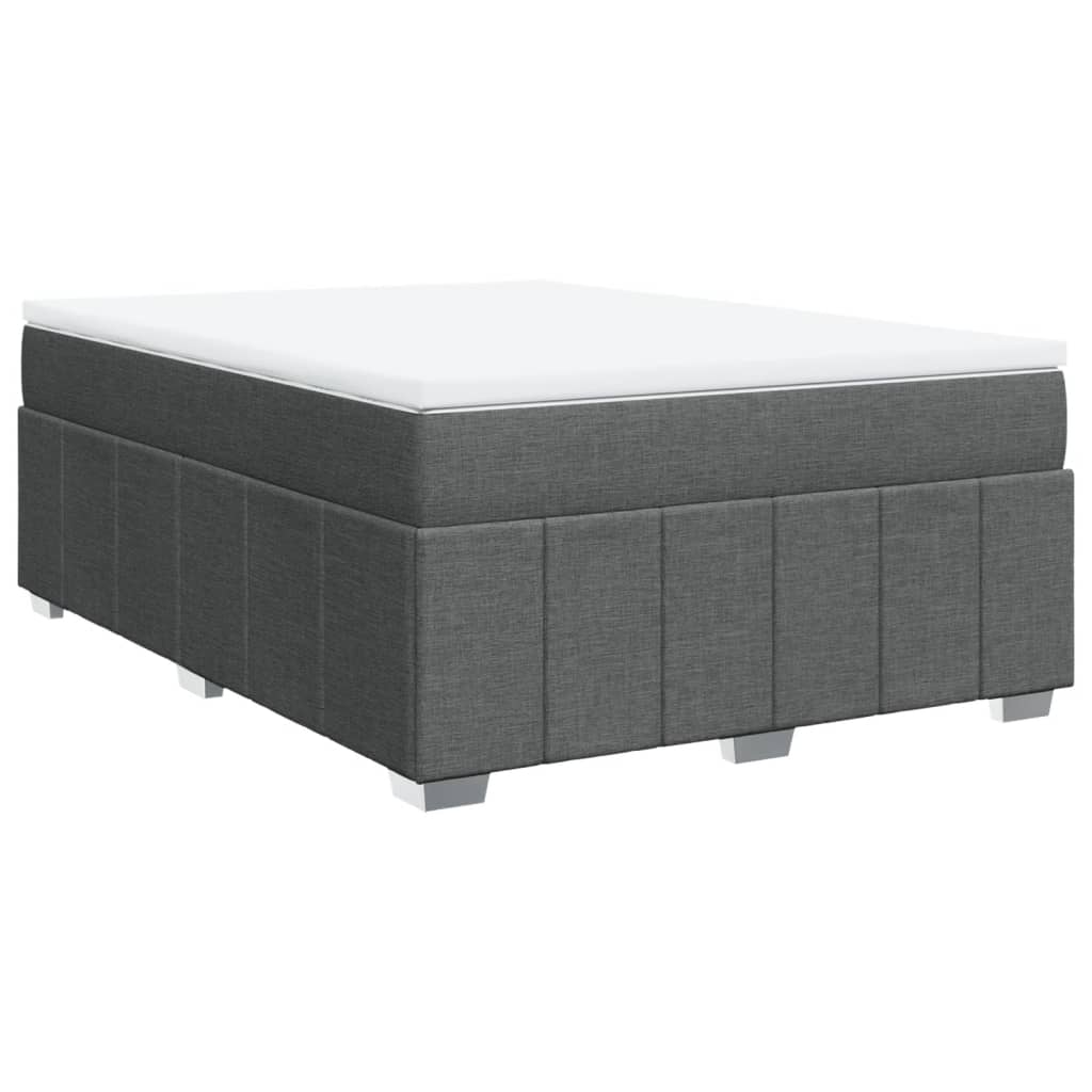 Boxspring met matras stof donkergrijs 140x200 cm is nu te koop bij PeponiXL, paradijselijk wonen!