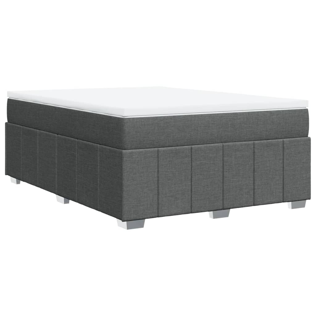 Boxspring met matras stof donkergrijs 140x200 cm is nu te koop bij PeponiXL, paradijselijk wonen!