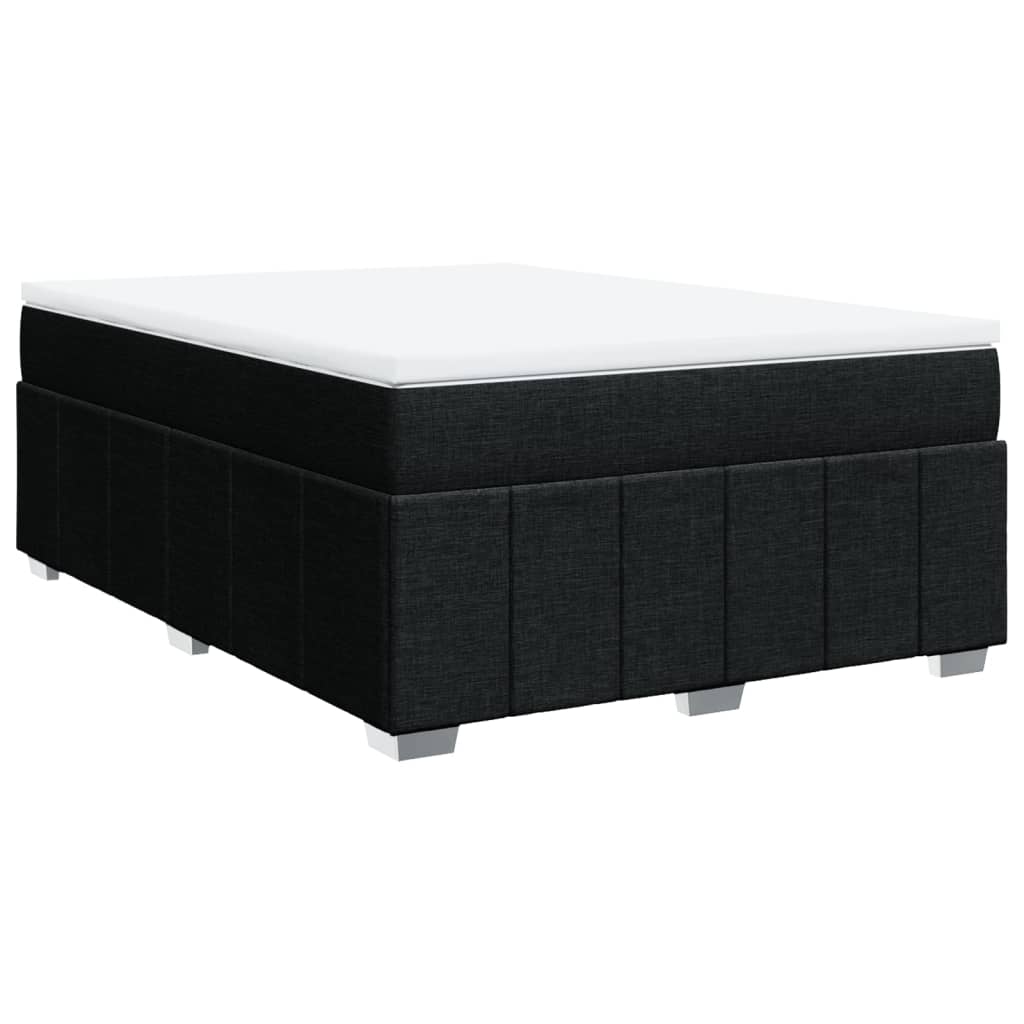 Boxspring met matras stof zwart 140x200 cm is nu te koop bij PeponiXL, paradijselijk wonen!