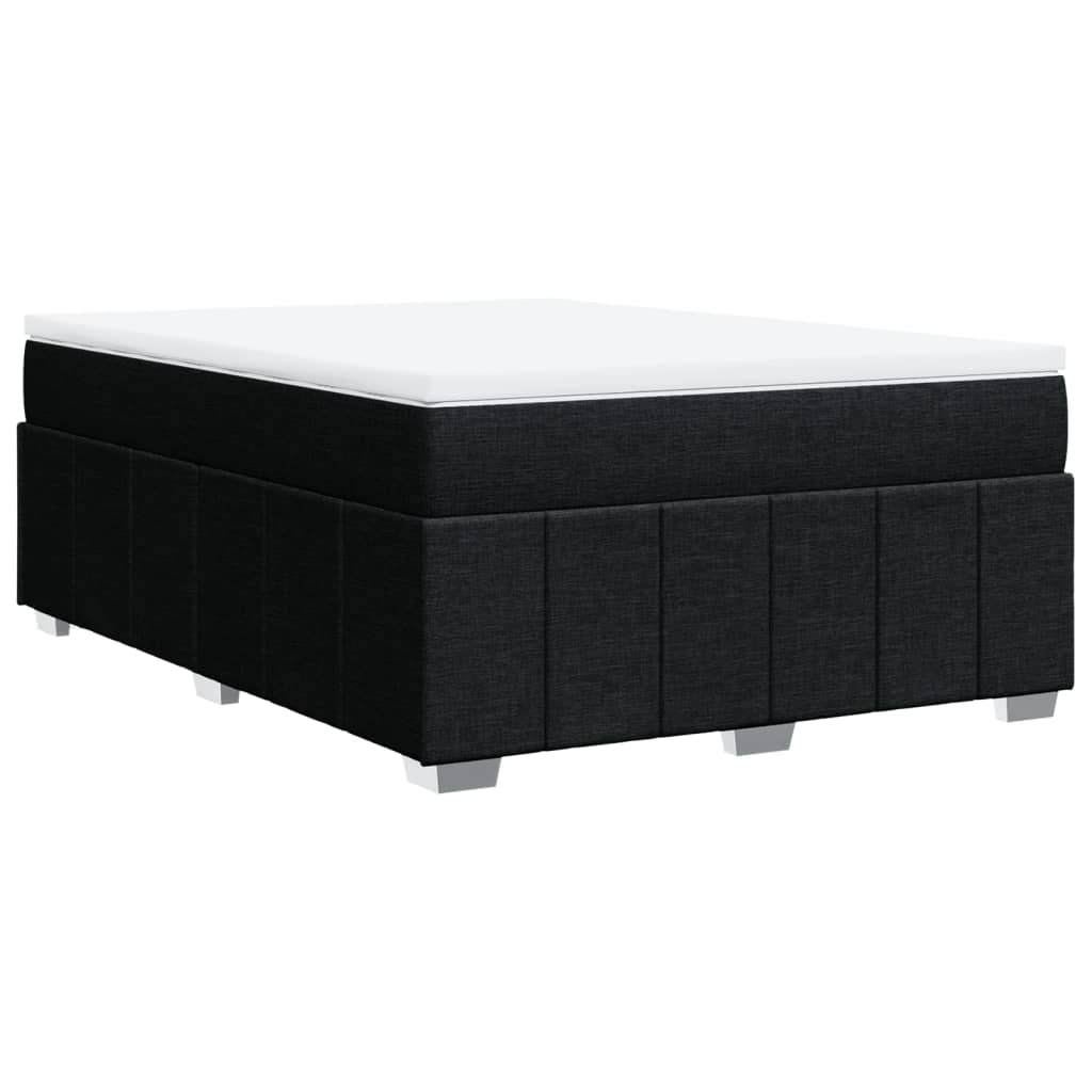 Boxspring met matras stof zwart 140x200 cm is nu te koop bij PeponiXL, paradijselijk wonen!