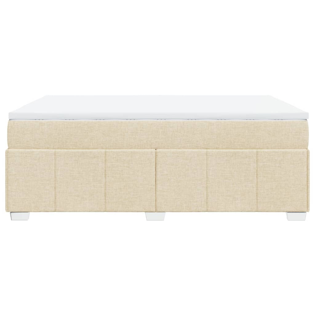Boxspring met matras stof crèmekleurig 140x200 cm is nu te koop bij PeponiXL, paradijselijk wonen!