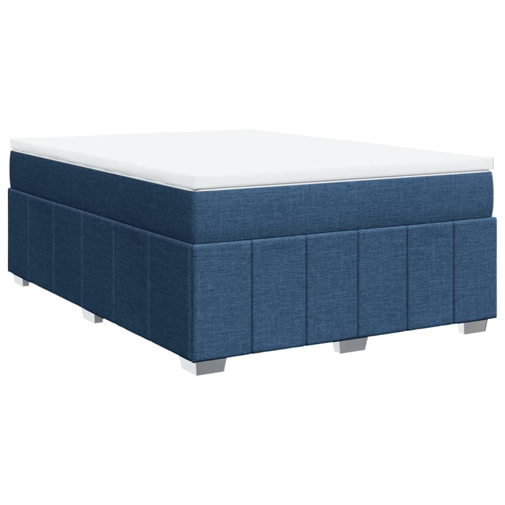 Boxspring met matras stof blauw 140x200 cm is nu te koop bij PeponiXL, paradijselijk wonen!