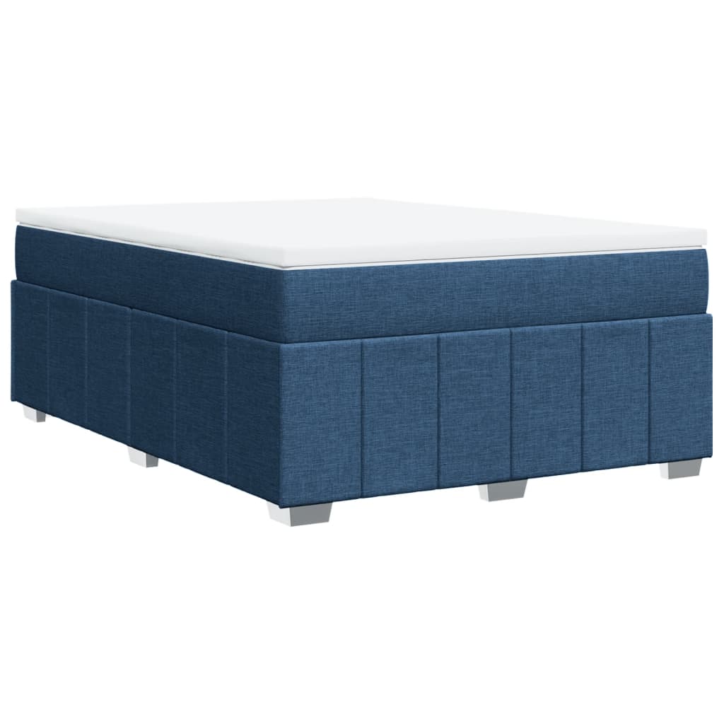 Boxspring met matras stof blauw 140x200 cm is nu te koop bij PeponiXL, paradijselijk wonen!