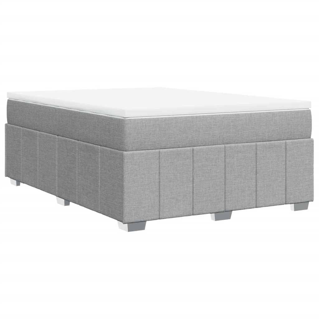 Boxspring met matras stof lichtgrijs 160x200 cm is nu te koop bij PeponiXL, paradijselijk wonen!