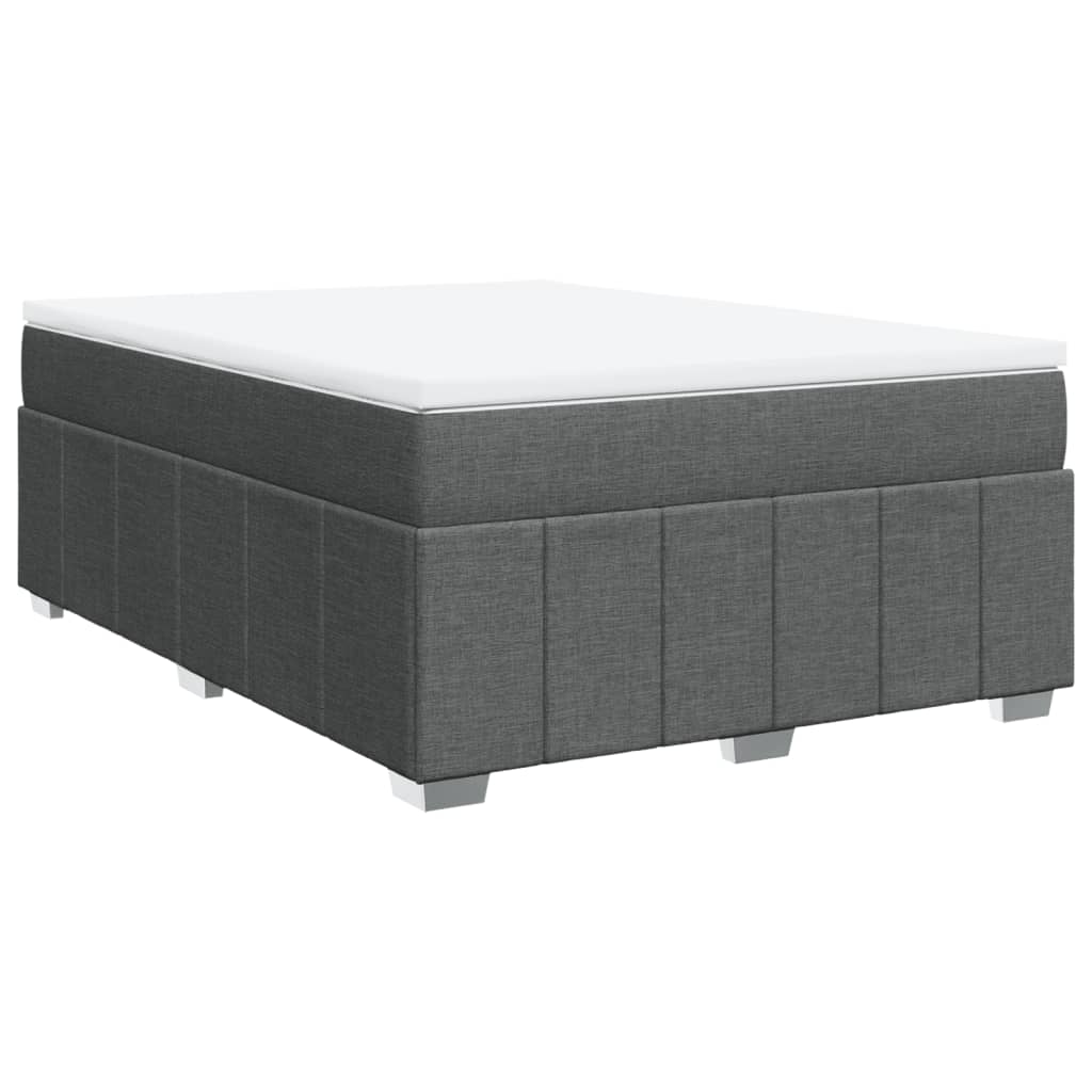 Boxspring met matras stof donkergrijs 160x200 cm is nu te koop bij PeponiXL, paradijselijk wonen!