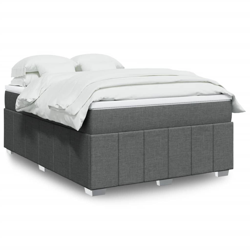 Boxspring met matras stof donkergrijs 160x200 cm is nu te koop bij PeponiXL, paradijselijk wonen!