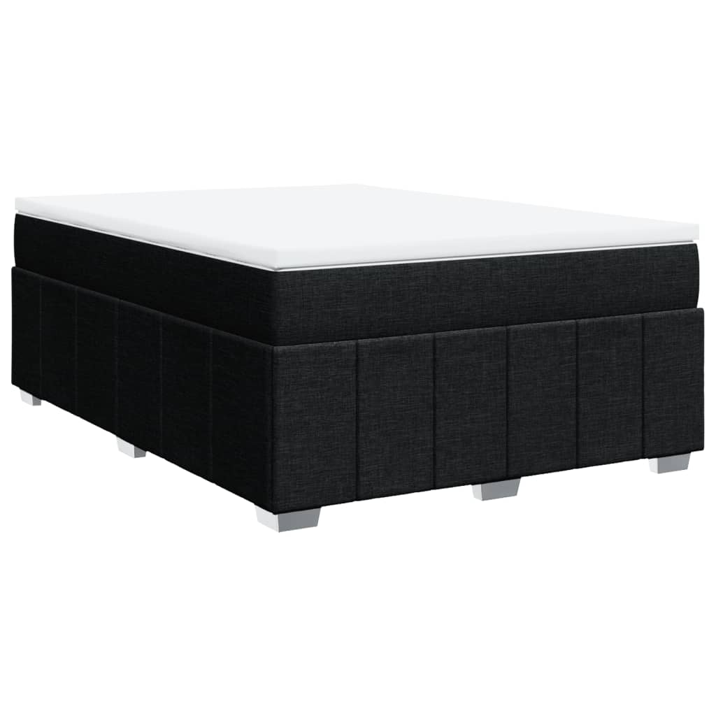 Boxspring met matras stof zwart 160x200 cm is nu te koop bij PeponiXL, paradijselijk wonen!