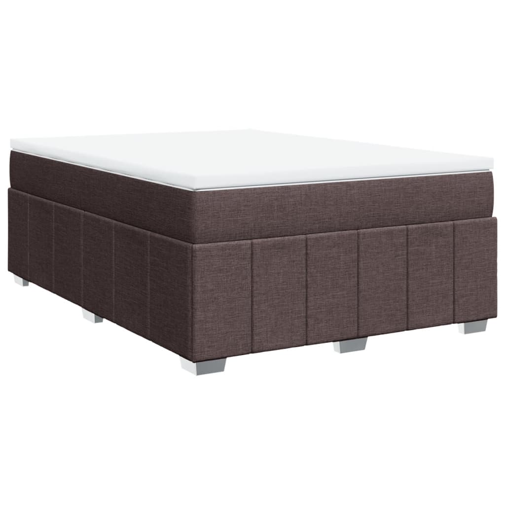 Boxspring met matras stof donkerbruin 160x200 cm is nu te koop bij PeponiXL, paradijselijk wonen!