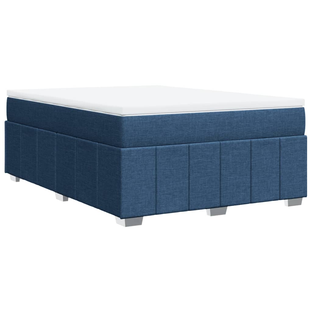 Boxspring met matras stof blauw 160x200 cm is nu te koop bij PeponiXL, paradijselijk wonen!