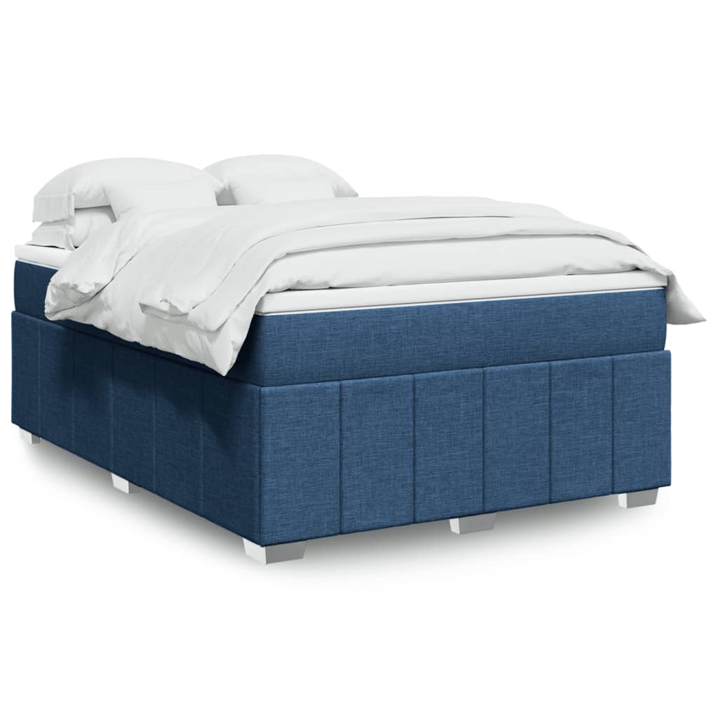 Boxspring met matras stof blauw 160x200 cm is nu te koop bij PeponiXL, paradijselijk wonen!