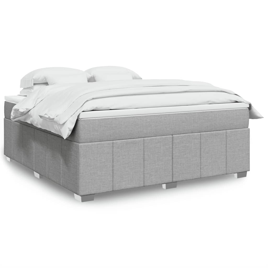 Boxspring met matras stof lichtgrijs 180x200 cm is nu te koop bij PeponiXL, paradijselijk wonen!