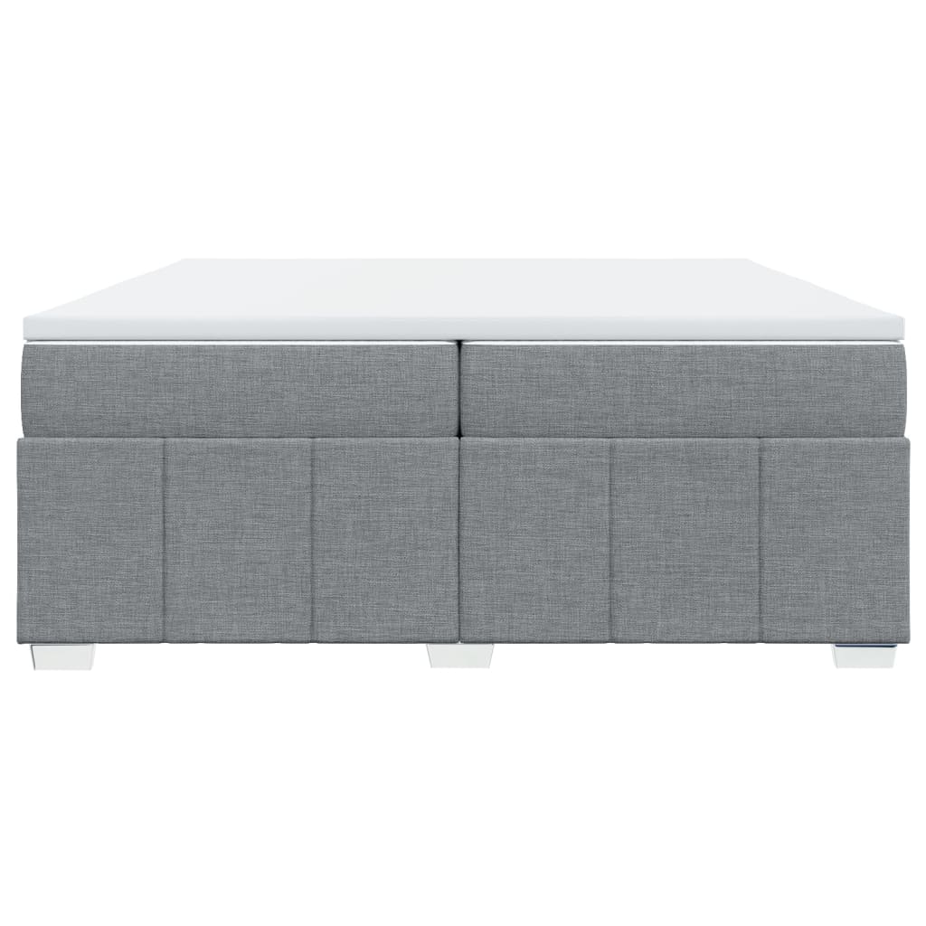 Boxspring met matras stof lichtgrijs 200x200 cm is nu te koop bij PeponiXL, paradijselijk wonen!
