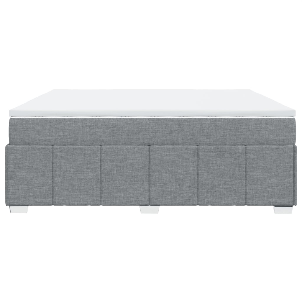 Boxspring met matras stof lichtgrijs 200x200 cm is nu te koop bij PeponiXL, paradijselijk wonen!