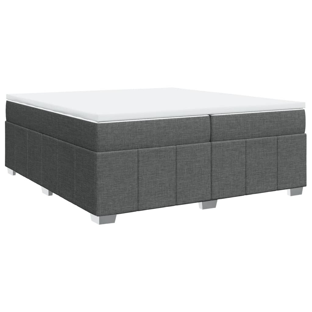 Boxspring met matras stof donkergrijs 200x200 cm is nu te koop bij PeponiXL, paradijselijk wonen!