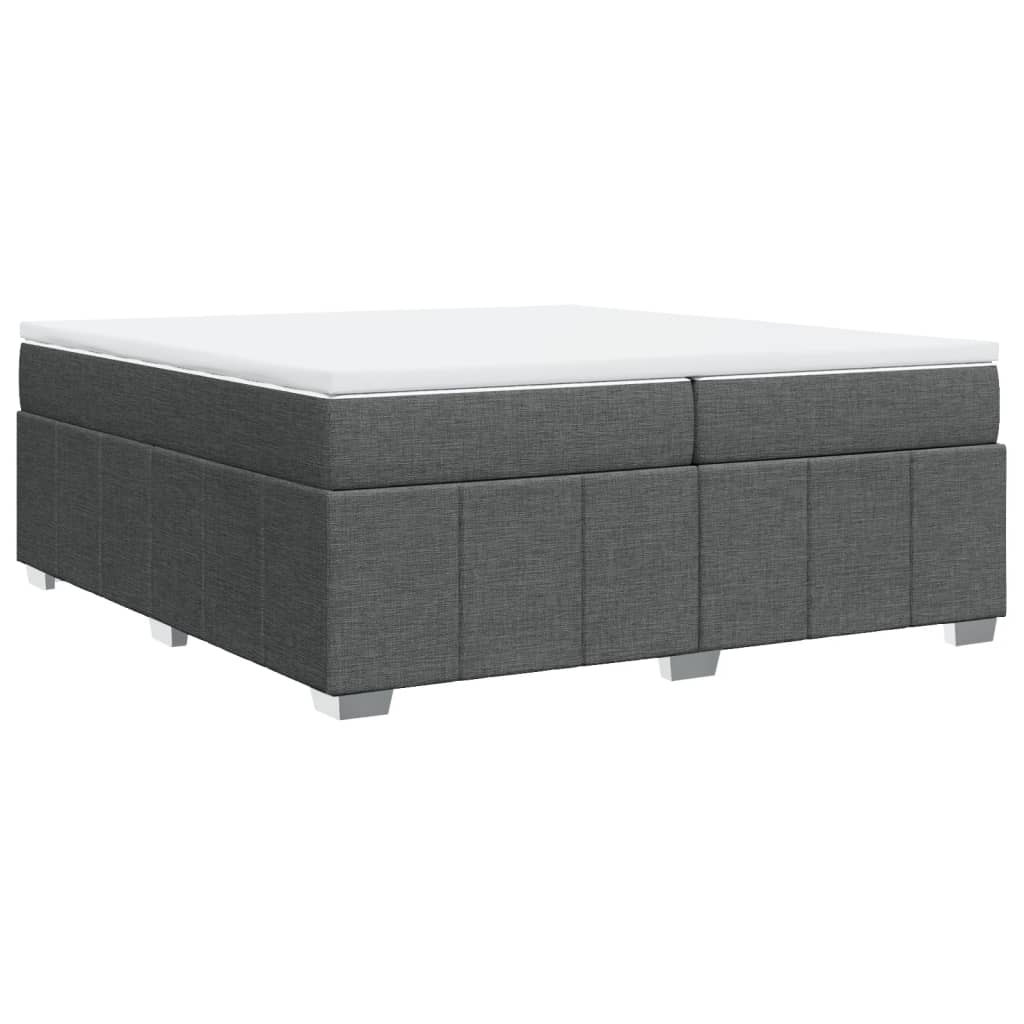 Boxspring met matras stof donkergrijs 200x200 cm is nu te koop bij PeponiXL, paradijselijk wonen!