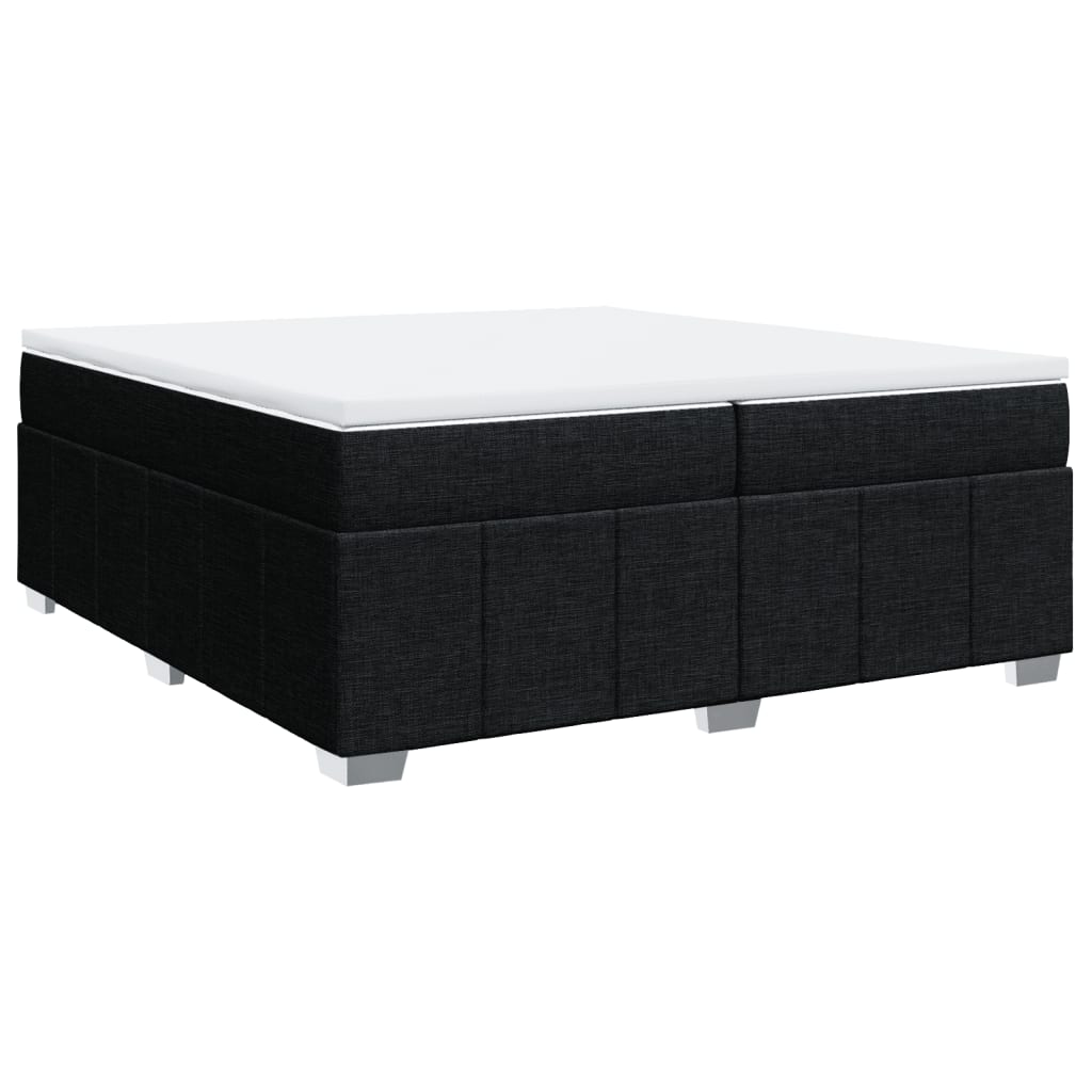 Boxspring met matras stof zwart 200x200 cm is nu te koop bij PeponiXL, paradijselijk wonen!