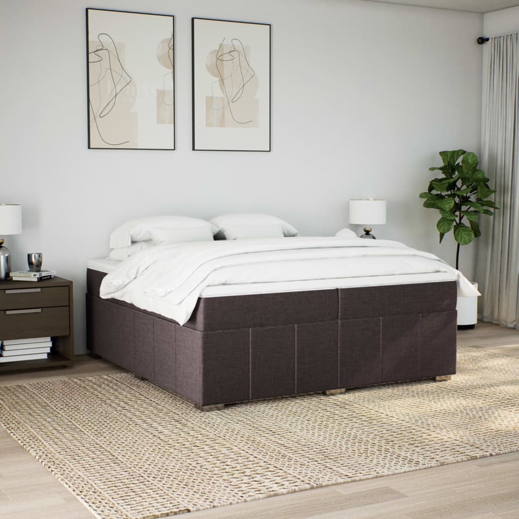 Boxspring met matras stof zwart 200x200 cm is nu te koop bij PeponiXL, paradijselijk wonen!