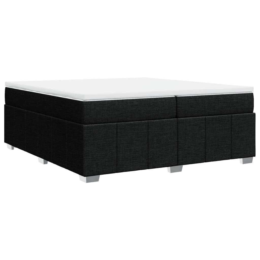 Boxspring met matras stof zwart 200x200 cm is nu te koop bij PeponiXL, paradijselijk wonen!