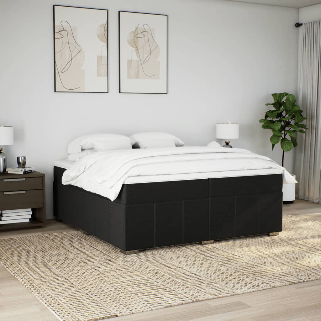 Boxspring met matras stof donkerbruin 200x200 cm is nu te koop bij PeponiXL, paradijselijk wonen!