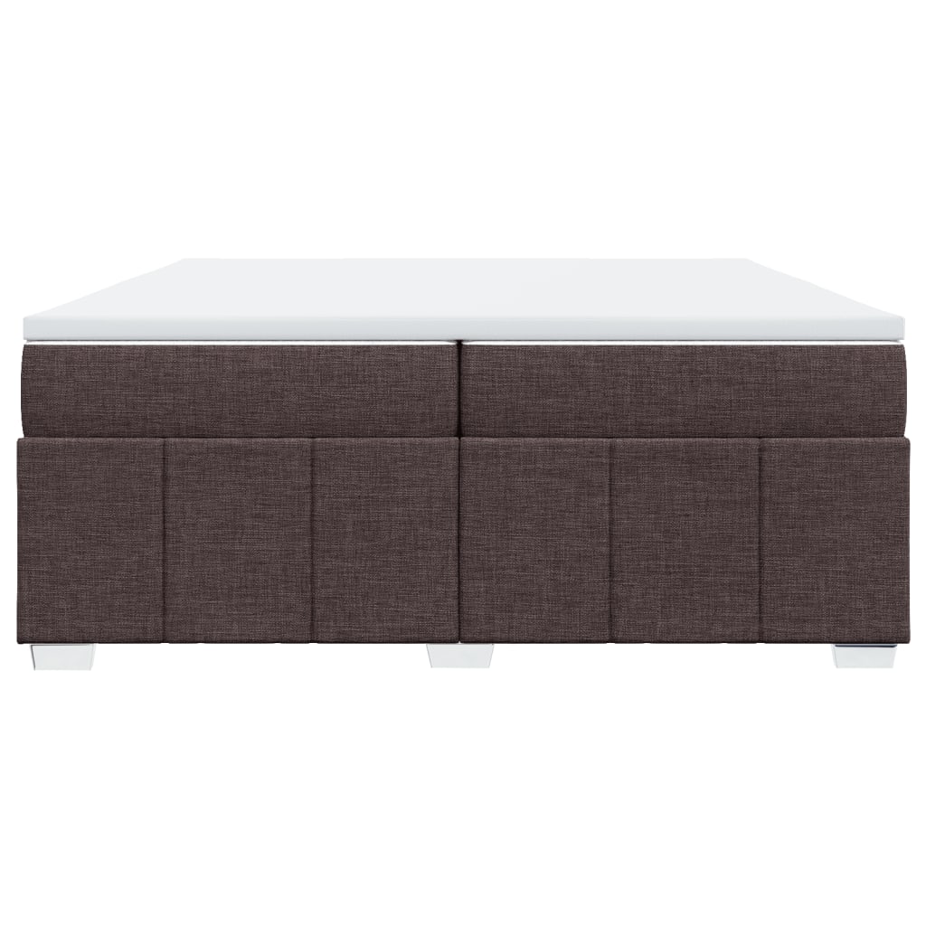 Boxspring met matras stof donkerbruin 200x200 cm is nu te koop bij PeponiXL, paradijselijk wonen!