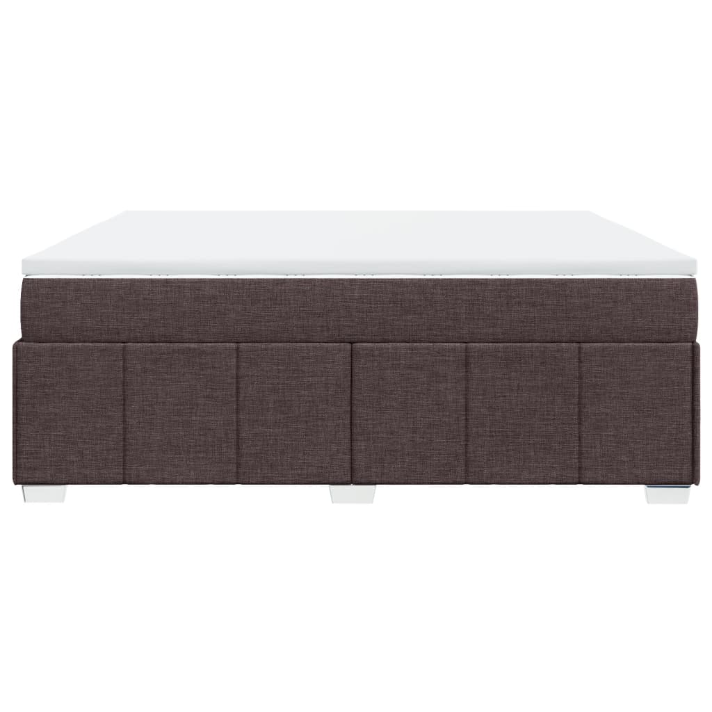 Boxspring met matras stof donkerbruin 200x200 cm is nu te koop bij PeponiXL, paradijselijk wonen!