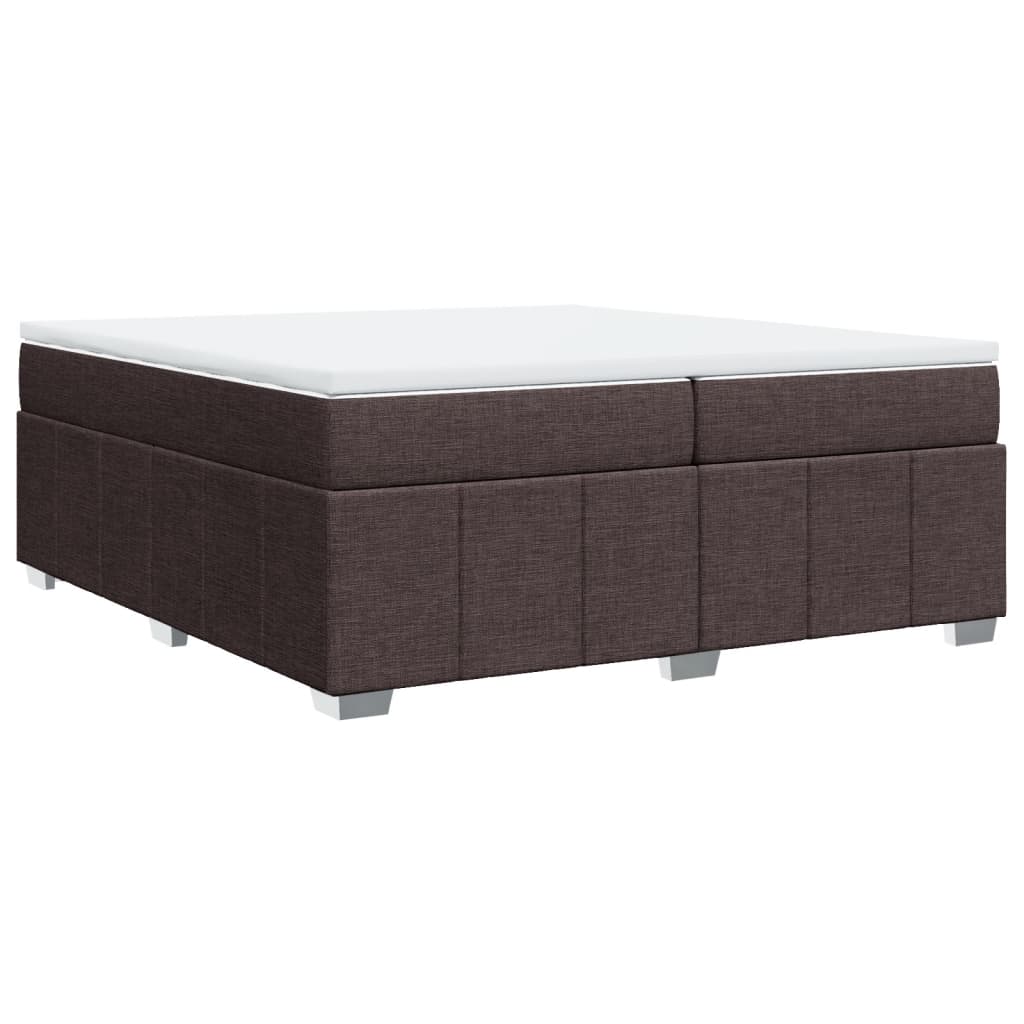 Boxspring met matras stof donkerbruin 200x200 cm is nu te koop bij PeponiXL, paradijselijk wonen!