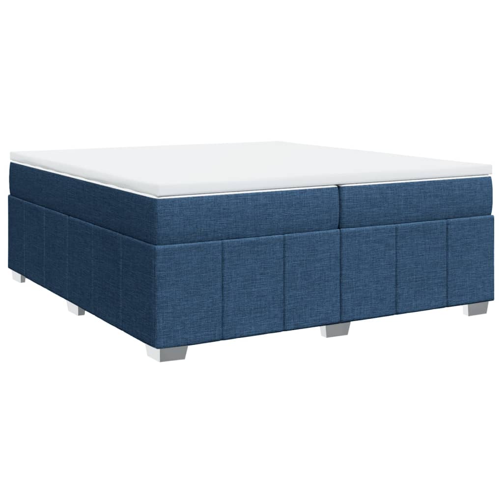 Boxspring met matras stof blauw 200x200 cm is nu te koop bij PeponiXL, paradijselijk wonen!