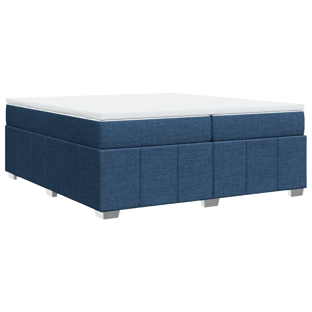 Boxspring met matras stof blauw 200x200 cm is nu te koop bij PeponiXL, paradijselijk wonen!