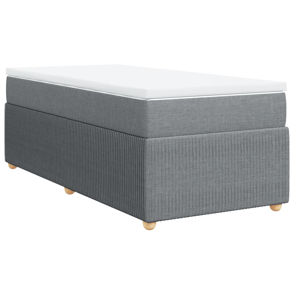 Boxspring met matras stof lichtgrijs 80x200 cm is nu te koop bij PeponiXL, paradijselijk wonen!