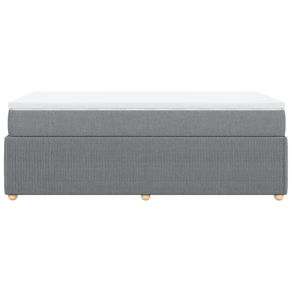 Boxspring met matras stof lichtgrijs 80x200 cm is nu te koop bij PeponiXL, paradijselijk wonen!