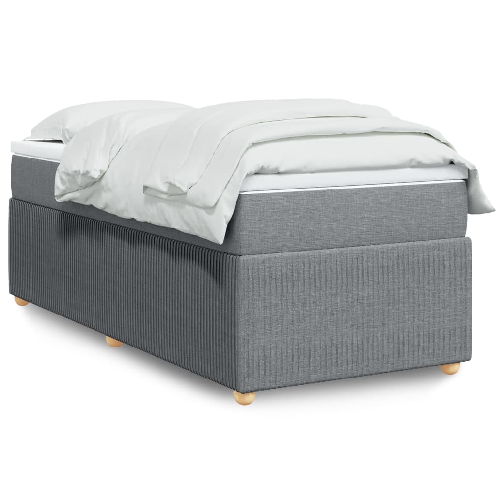 Boxspring met matras stof lichtgrijs 80x200 cm is nu te koop bij PeponiXL, paradijselijk wonen!