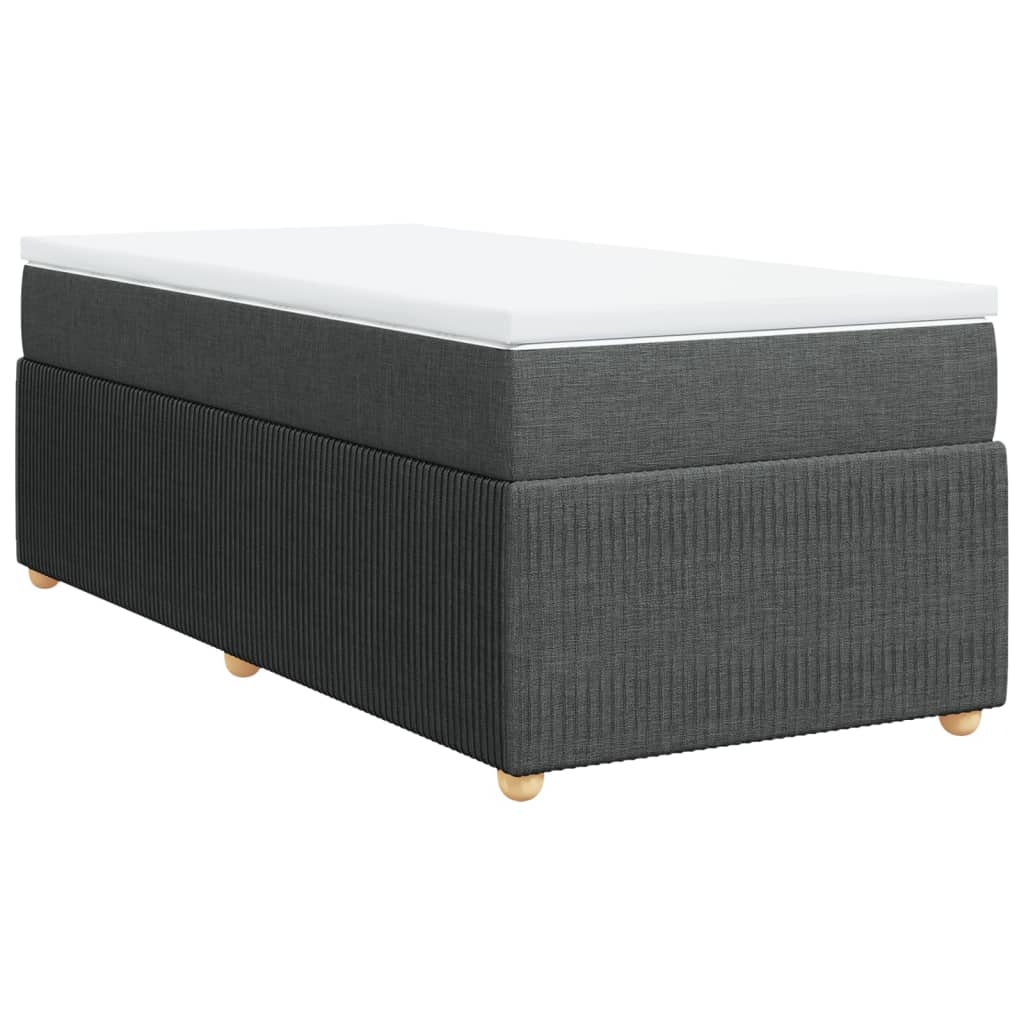 Boxspring met matras stof donkergrijs 80x200 cm is nu te koop bij PeponiXL, paradijselijk wonen!