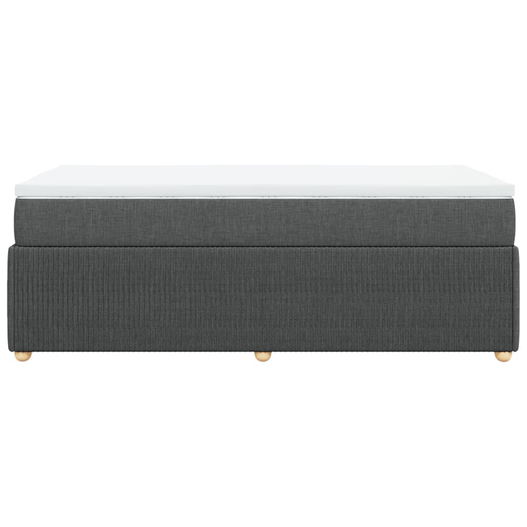 Boxspring met matras stof donkergrijs 80x200 cm is nu te koop bij PeponiXL, paradijselijk wonen!