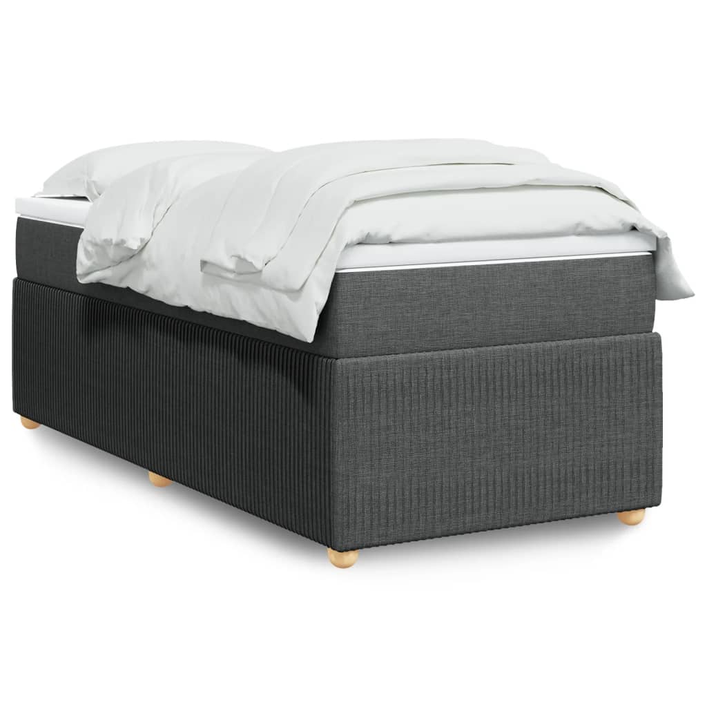 Boxspring met matras stof donkergrijs 80x200 cm is nu te koop bij PeponiXL, paradijselijk wonen!