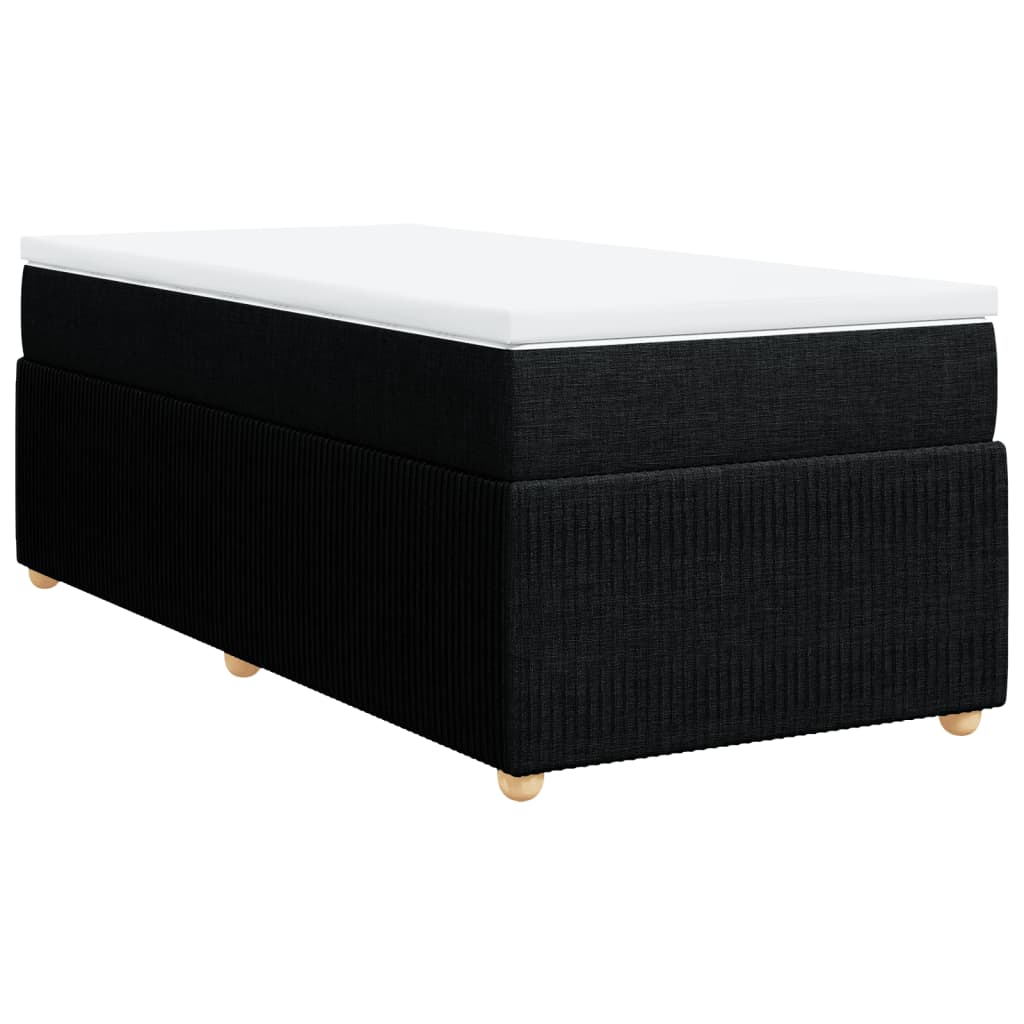 Boxspring met matras stof zwart 80x200 cm is nu te koop bij PeponiXL, paradijselijk wonen!