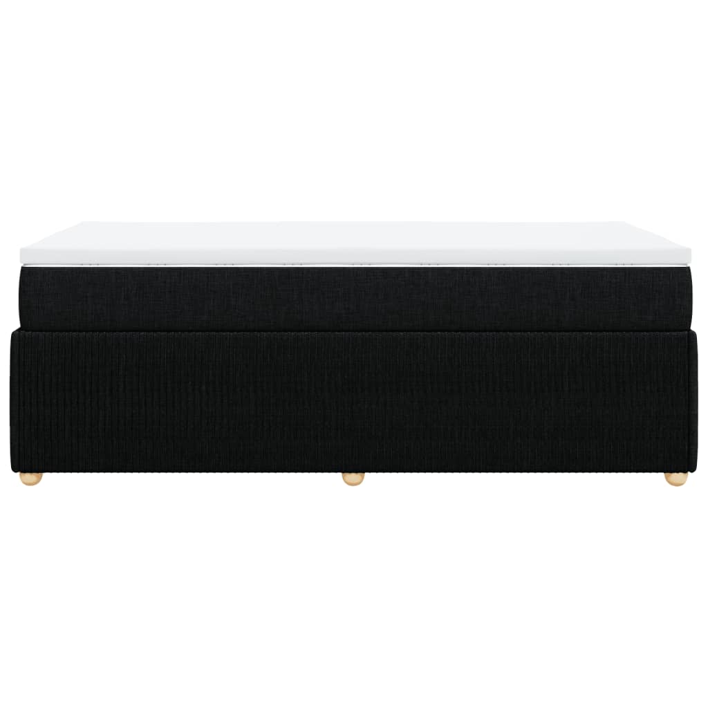 Boxspring met matras stof zwart 80x200 cm is nu te koop bij PeponiXL, paradijselijk wonen!