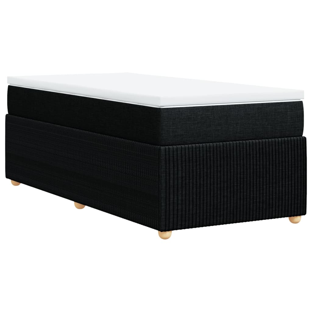 Boxspring met matras stof zwart 80x200 cm is nu te koop bij PeponiXL, paradijselijk wonen!