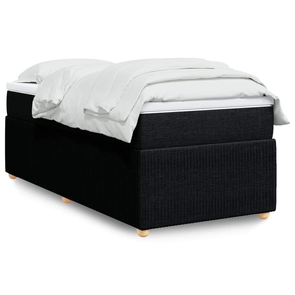 Boxspring met matras stof zwart 80x200 cm is nu te koop bij PeponiXL, paradijselijk wonen!