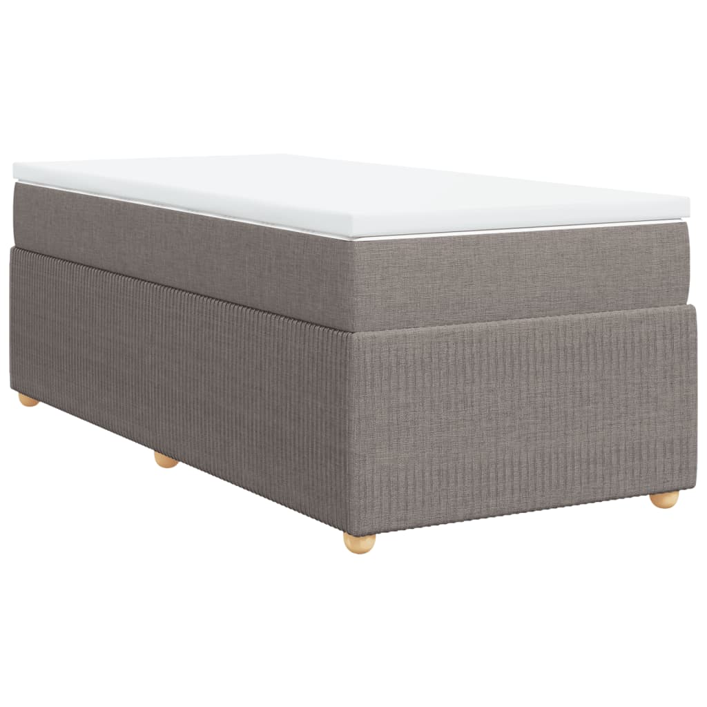 Boxspring met matras stof taupe 80x200 cm is nu te koop bij PeponiXL, paradijselijk wonen!