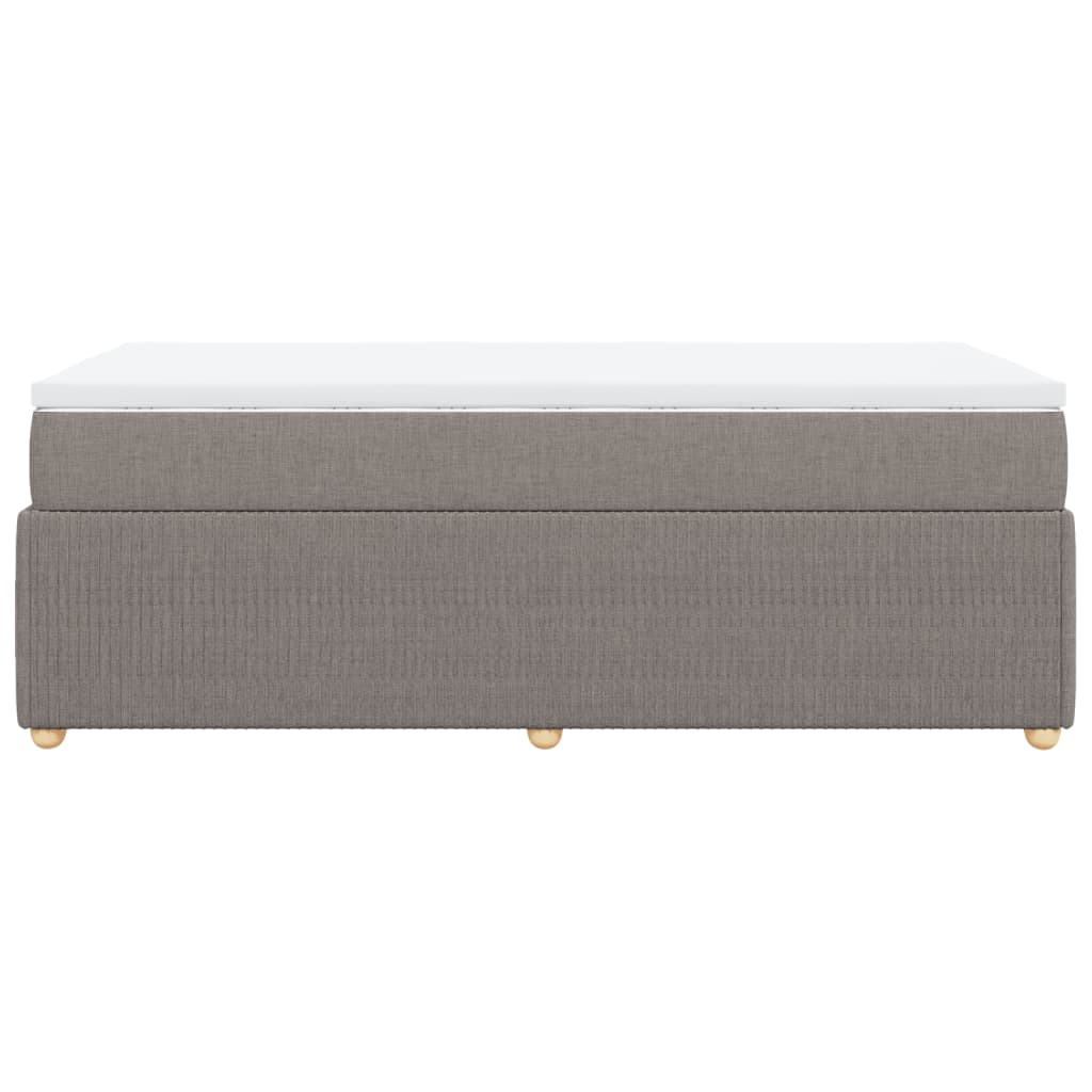 Boxspring met matras stof taupe 80x200 cm is nu te koop bij PeponiXL, paradijselijk wonen!
