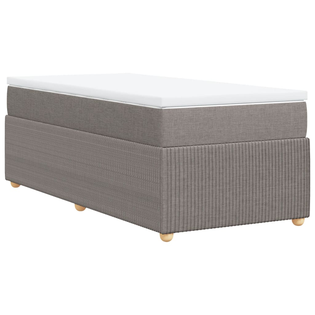 Boxspring met matras stof taupe 80x200 cm is nu te koop bij PeponiXL, paradijselijk wonen!