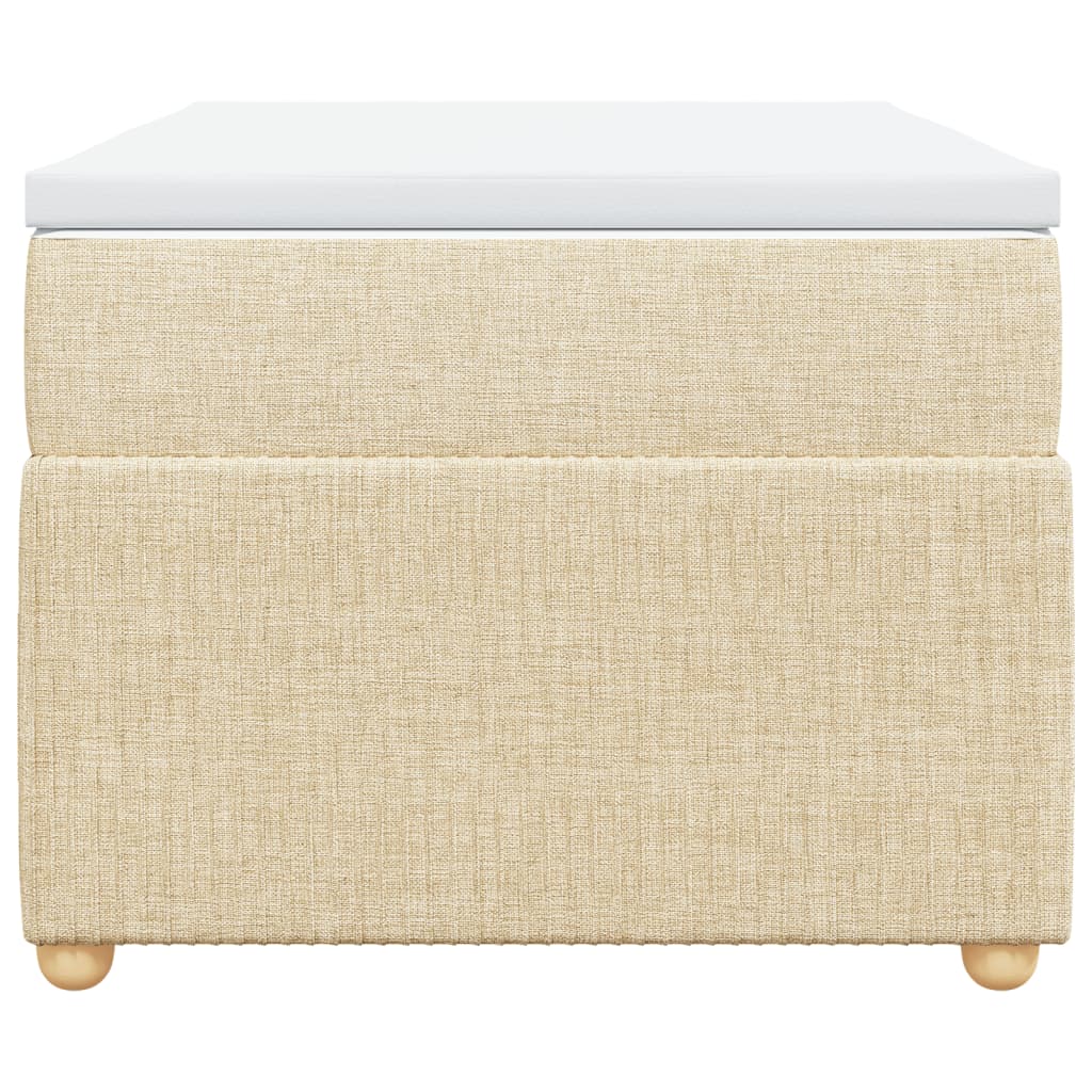 Boxspring met matras stof crèmekleurig 80x200 cm is nu te koop bij PeponiXL, paradijselijk wonen!